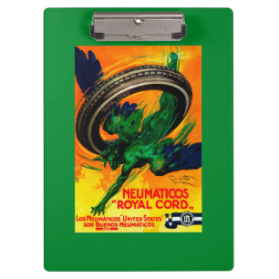 Reifen Royal Cord Vintage Poster Europa Klemmbrett