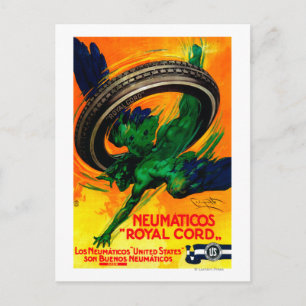 Reifen Royal Cord Vintage PosterEuropa Postkarte