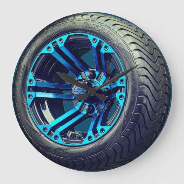 Reifen und Felge Große Wanduhr (Vorderseite)