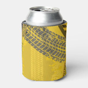 Reifenspur gelbe schwarze Vorsicht Dosenkühler