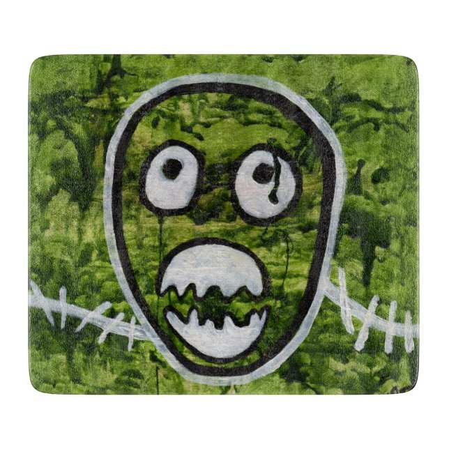 Reifes Peter-Schädel-Monster Orig Schneidebrett (Vorderseite)