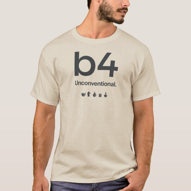 Reihe 1 des Schach-B4 des Shirt-| T-Shirt (Vorderseite)