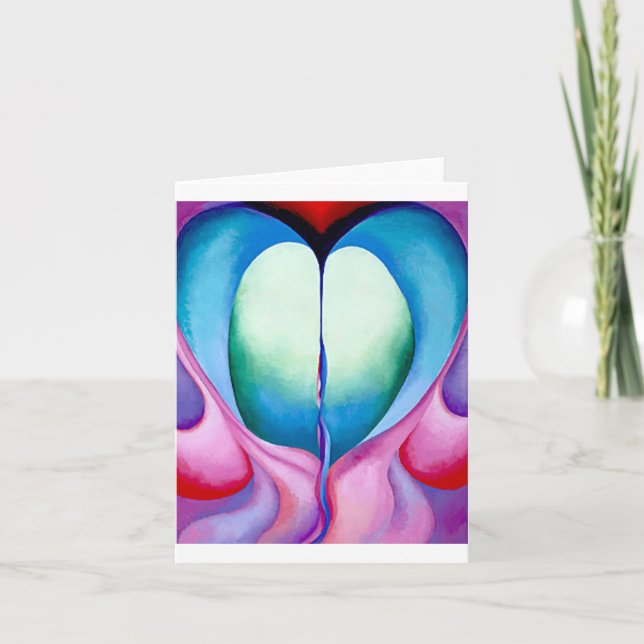 Reihe 1, Nr. 8, Georgia O'Keeffe, Karte (Vorderseite)