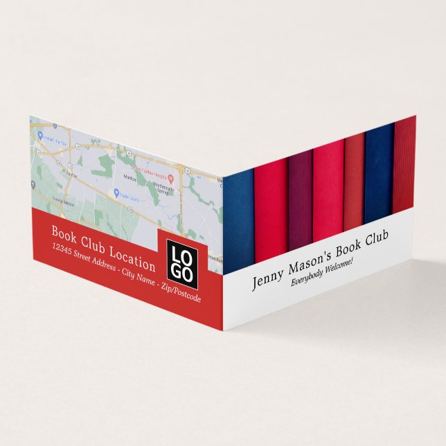 Reihe der Bücher, Buchklub im Detail Visitenkarten (Vorderseite)