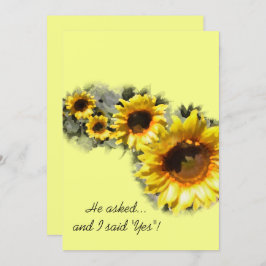 Reihe der gelben Sonnenblumen Garten Engagement Pa Einladung