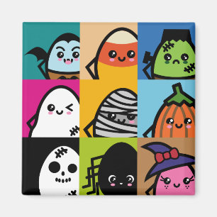 Reihe der grauen Eier - Halloween Magnet