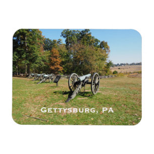 Reihe der Kanonen auf dem Gettysburg-Schlachtfeld Magnet