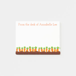 Reihe der Karotten Post-it Klebezettel