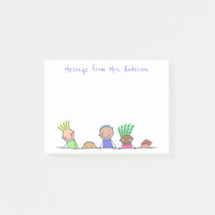 Reihe der Kinder personalisieren Post-it-Notizen Post-it Klebezettel