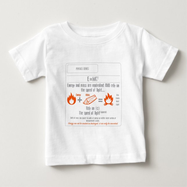 Reihe der Physik-E = mc2 Baby T-shirt (Vorderseite)