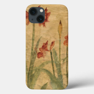 Reihe der roten Amaryllis iPhone 13 Hülle