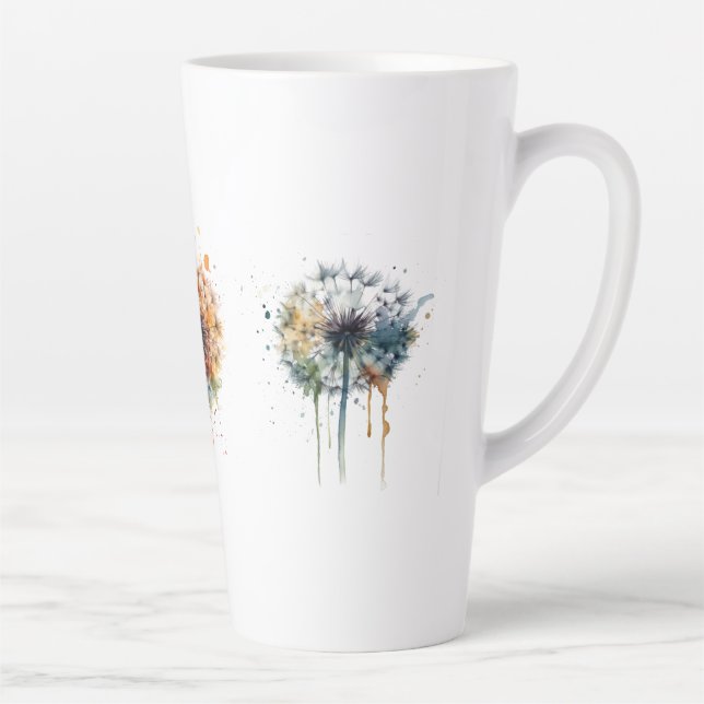 Reihe farbenfroher Aquarellleuchter Milchtasse (Rechts)