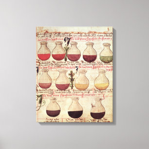 Reihe Flagons für Urinanalyse Leinwanddruck