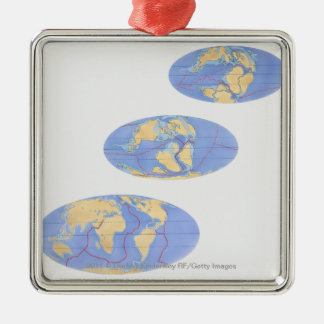 Reihe Illustrationen von Erde Ornament Aus Metall