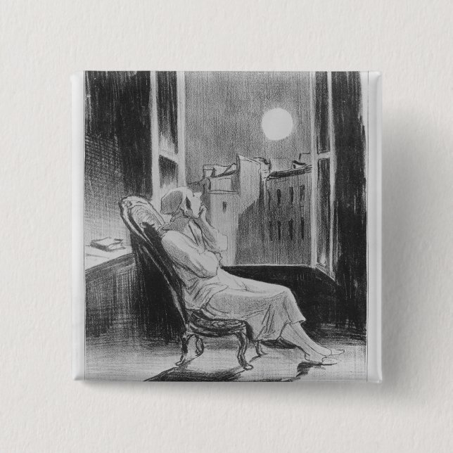 Reihe "Les Bas-Blau", O-Mond Button (Vorderseite)