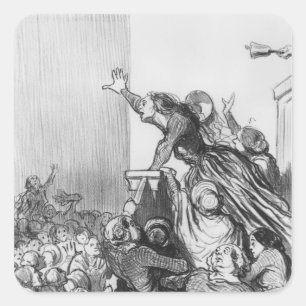 Reihe "Les Divorceuses" Quadratischer Aufkleber