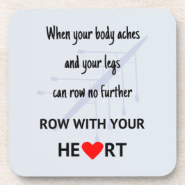 Reihe mit motivierend Herzen Untersetzer