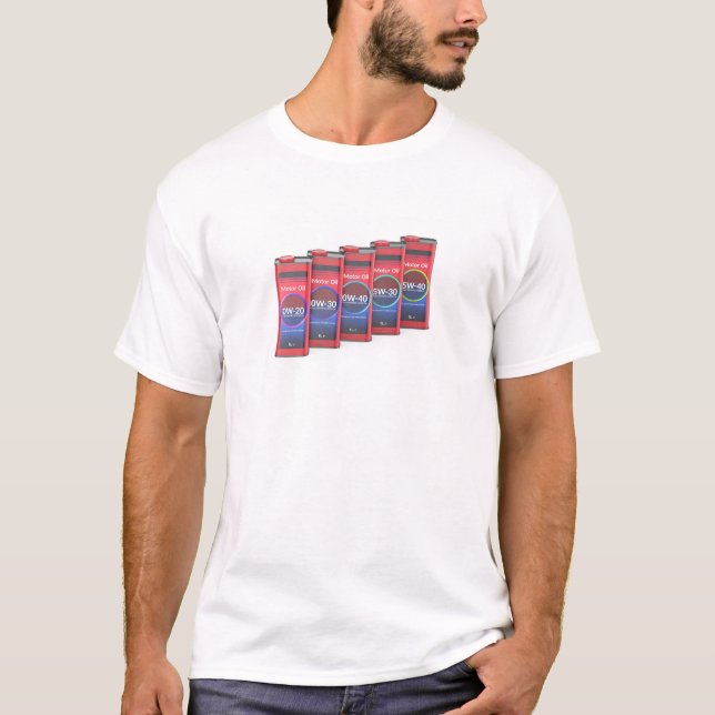Reihe mit unterschiedlichen Motorölen T-Shirt (Vorderseite)