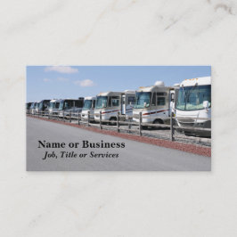 Reihe neuer Freizeitfahrzeuge Visitenkarte