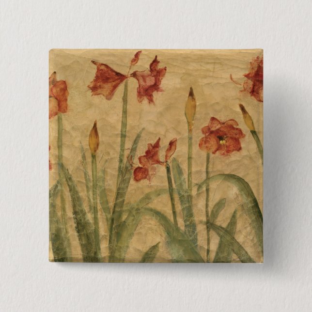Reihe roter Amaryllis Button (Vorderseite)