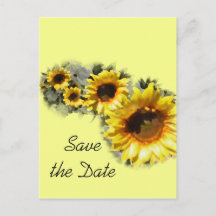 Reihe Sonnenblumen Hochzeit Save the Date