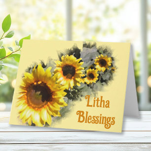 Reihe Sonnenblumen Litha Sommersonnenwende-Segen Karte