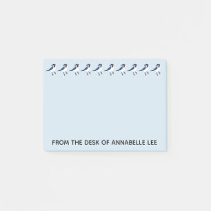 Reihe von Bluejays personalisieren Post-it Klebezettel