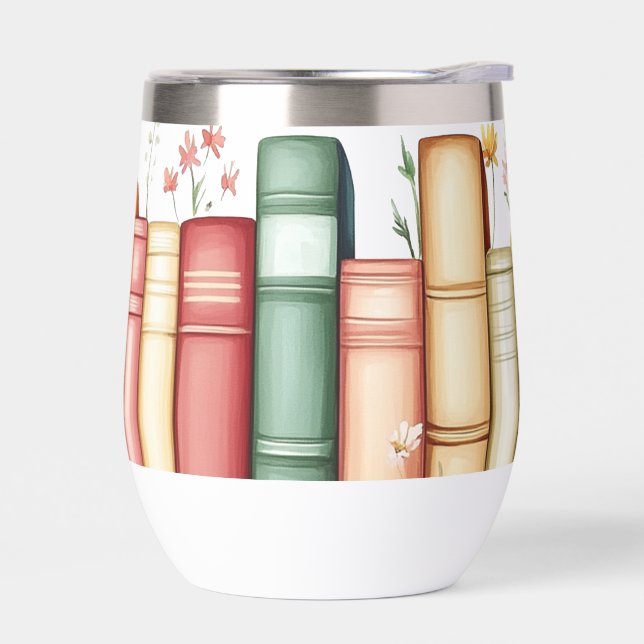 Reihe von Büchern, Blume, Schmetterlingen (Links)