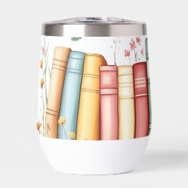 Reihe von Büchern, Blume, Schmetterlingen