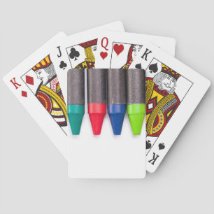 Reihe von Crayons Spielkarten