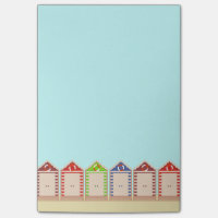 Reihe von farbigen Strandhütten