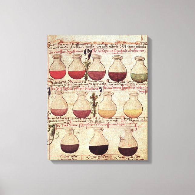 Reihe von Flags für die Urinanalyse Leinwanddruck (Vorderseite)