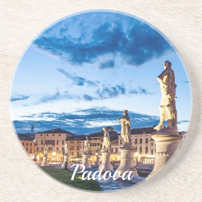 Reihe von illuminierten Statuen in Padova Getränkeuntersetzer (Vorne)