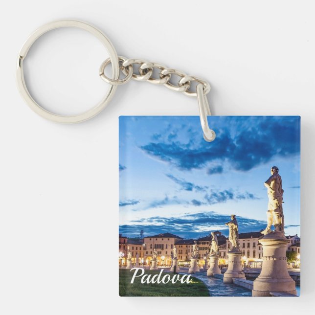 Reihe von illuminierten Statuen in Padova Schlüsselanhänger (Vorderseite)