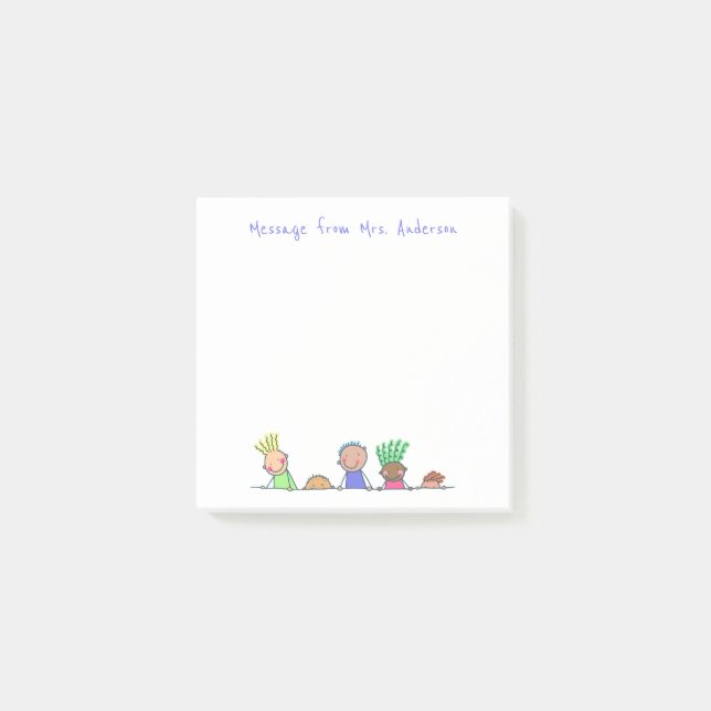 Reihe von Kindern personalisieren Post-it-Notizen Post-it Klebezettel (Vorderseite)