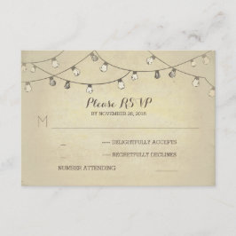 Reihe von Lichtern Hochzeit RSVP-Karten RSVP Karte