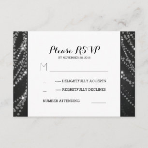 Reihe von Lichtern Hochzeit RSVP-Karten RSVP Karte