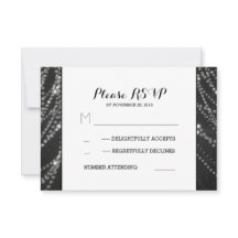Reihe von Lichtern Hochzeit RSVP-Karten
