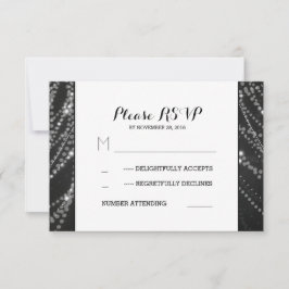 Reihe von Lichtern Hochzeit RSVP-Karten RSVP Karte