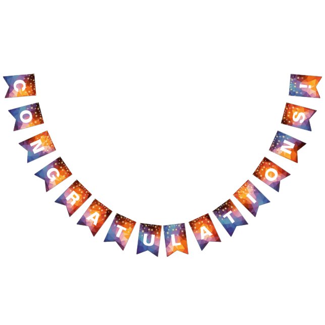 Reihe von Party-Leuchten auf Dreieck abstrakt Wimpelkette (Alle)