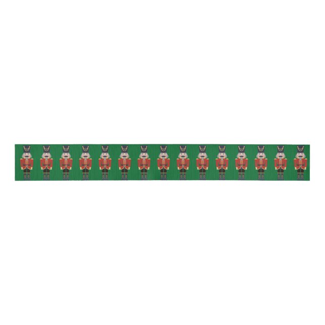Reihe von Red Christmas Nutcrackers Ripsband (Vorderseite)
