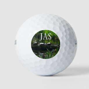 Reihe von Schildkröten Grünes Foto Golfball