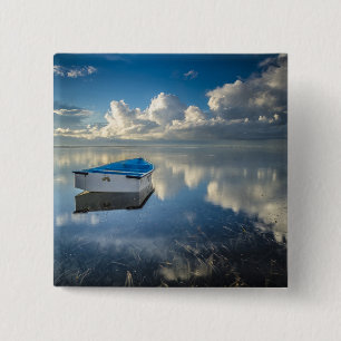 Reihen-Boot auf dem Wasser Button