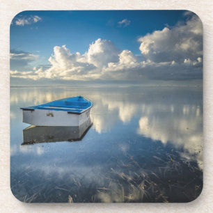 Reihen-Boot auf dem Wasser Untersetzer