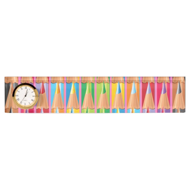 Reihen der farbigen Bleistifte Namensplakette (Vorderseite)