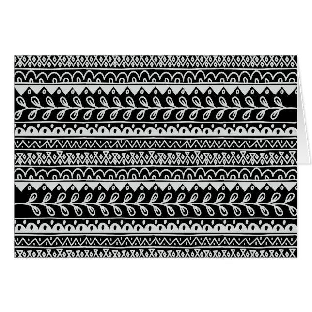 Reihen der Schwarzweiss-Gekritzel-Muster (Vorderseite (Horizontal))