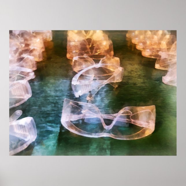 Reihen der Sicherheitsbrille Poster (Vorne)