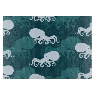 Reihen des Kraken-Musters Schneidebrett