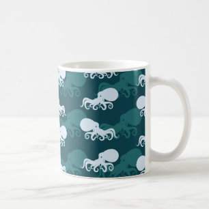 Reihen von Oktopusmuster Tasse