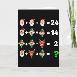 Reihenfolge der Operationen Quiz Weihnachten Mathe Karte